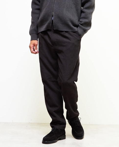 アクティブテックコーデュロイ ワンプリーツイージーテーパードパンツ 詳細画像 ブラック 1