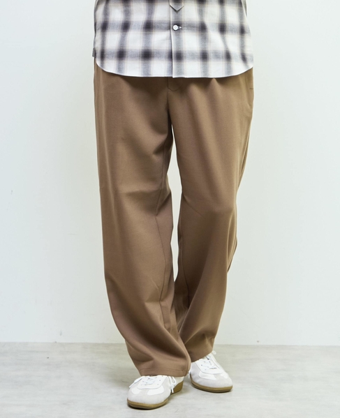 TWダブルクロスワイドパンツ | イージーケア / ウォッシャブル 詳細画像 ベージュ 1