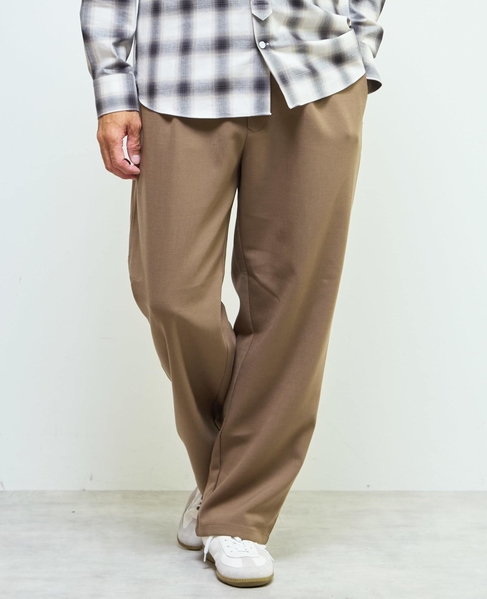 TWダブルクロスワイドパンツ | イージーケア / ウォッシャブル 詳細画像 ベージュ 12