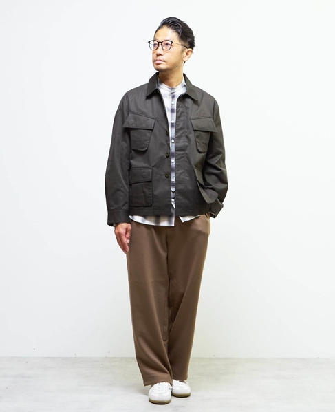 TWダブルクロスワイドパンツ | イージーケア / ウォッシャブル 詳細画像 ベージュ 14