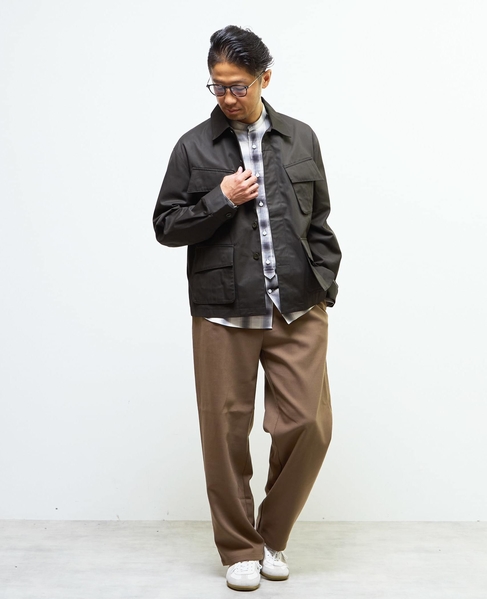 TWダブルクロスワイドパンツ | イージーケア / ウォッシャブル 詳細画像 ベージュ 15