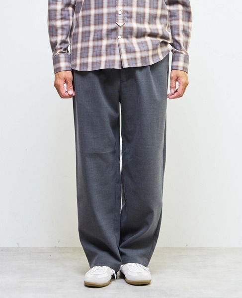 TWダブルクロスワイドパンツ | イージーケア / ウォッシャブル 詳細画像 ベージュ 2