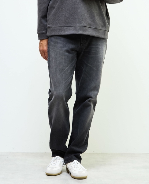 スリムテーパードストレッチデニム 詳細画像 ブラック 1