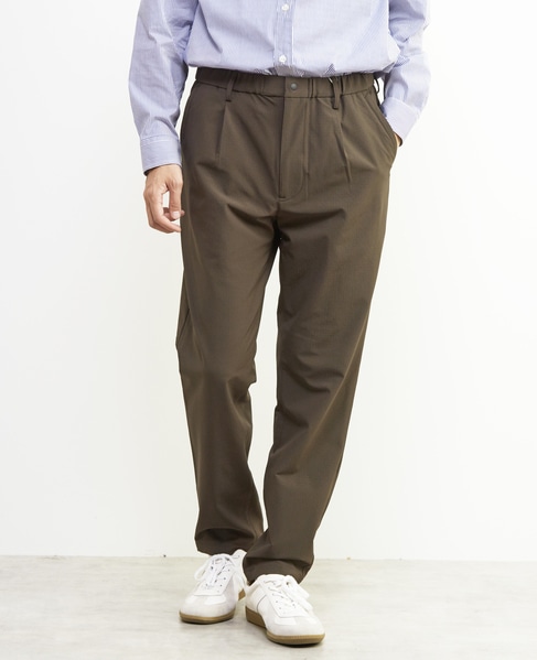 ストームフリースワンプリーツイージーパンツ | ストレッチ/撥水/透湿/防シワ/ウォッシャブル 詳細画像 ブラウン 1