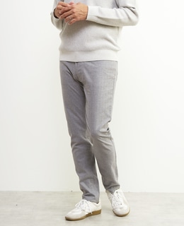 ソフトサーモヘリンボーンスリムテーパード5ポケットパンツ