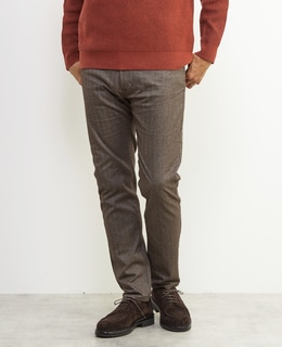 ソフトサーモヘリンボーンスリムテーパード5ポケットパンツ