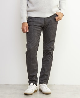 ソフトサーモヘリンボーンスリムテーパード5ポケットパンツ