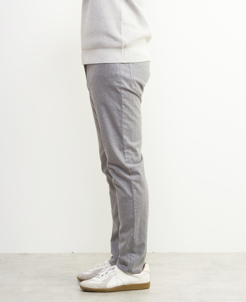 ソフトサーモヘリンボーンスリムテーパード5ポケットパンツ 詳細画像 グレー 3