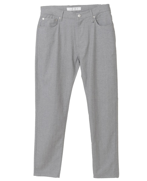 ソフトサーモヘリンボーンスリムテーパード5ポケットパンツ 詳細画像 グレー 8