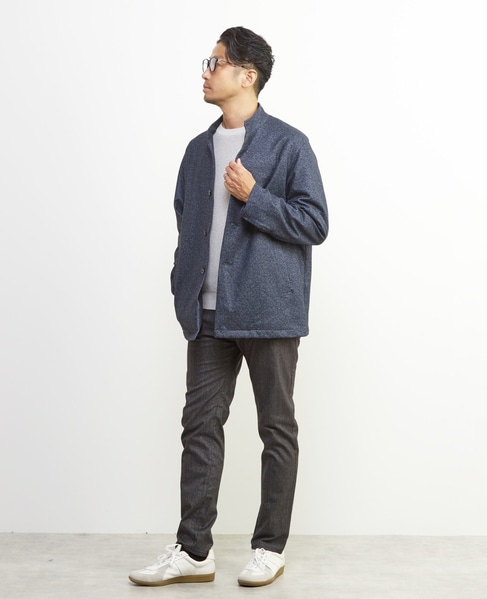 ソフトサーモヘリンボーンスリムテーパード5ポケットパンツ 詳細画像 ブラウン 5