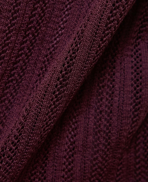 ドライタッチポリエステル | 透かし編みカーディガン 詳細画像 ブルーグリーン 10