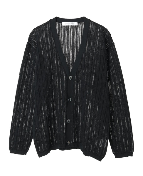 ドライタッチポリエステル | 透かし編みカーディガン 詳細画像 ブルーグリーン 11