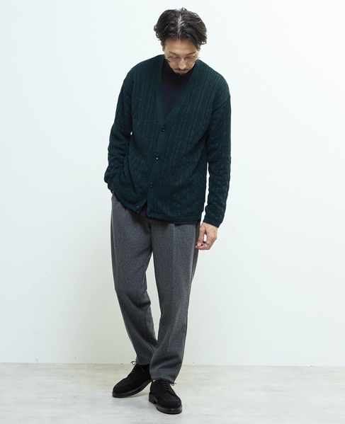 ドライタッチポリエステル | 透かし編みカーディガン 詳細画像 ブルーグリーン 16