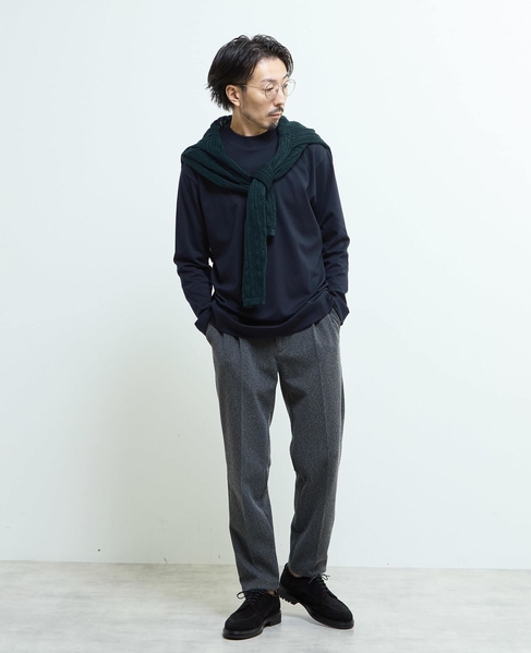 ドライタッチポリエステル | 透かし編みカーディガン 詳細画像 ブルーグリーン 17