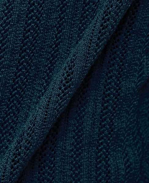 ドライタッチポリエステル | 透かし編みカーディガン 詳細画像 ブルーグリーン 8