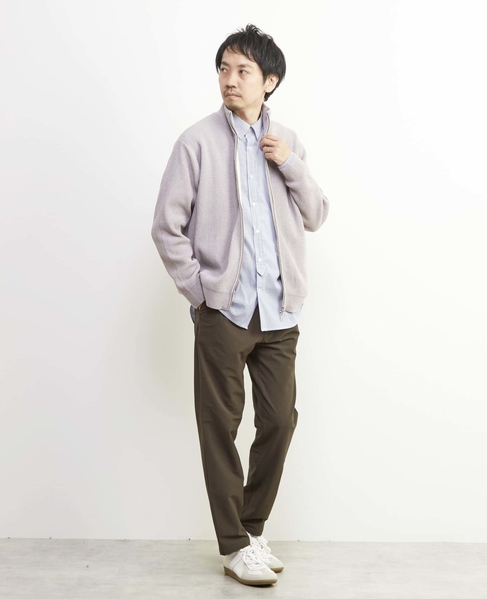 畦編みモールスタンドZIP / ドライバーズニット 詳細画像 グレージュ 16