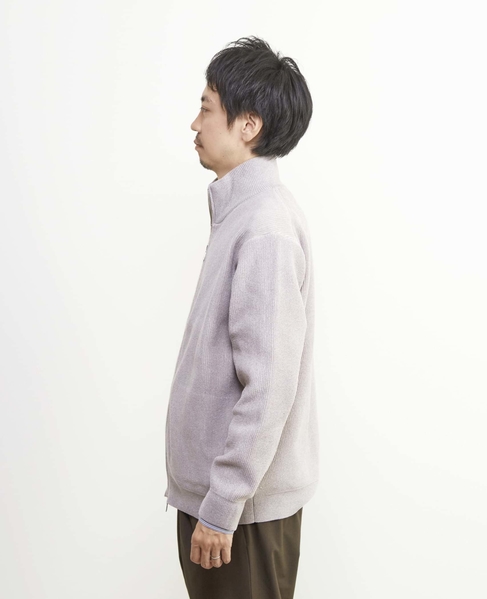 畦編みモールスタンドZIP / ドライバーズニット 詳細画像 グレージュ 3