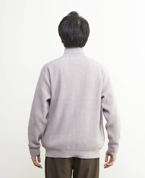 畦編みモールスタンドZIP / ドライバーズニット 詳細画像 グレージュ 4