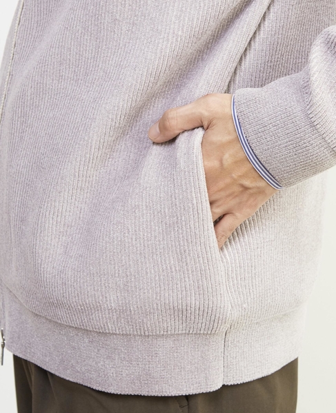 畦編みモールスタンドZIP / ドライバーズニット 詳細画像 グレージュ 7