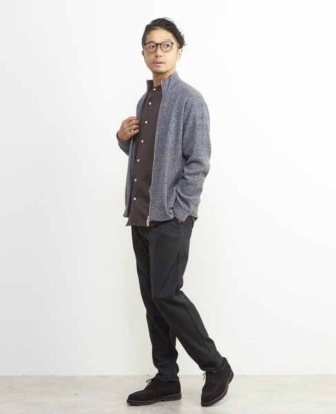 タックリブスタンドZIP / ドライバーズニット 詳細画像 グレー 16