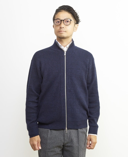 タックリブスタンドZIP / ドライバーズニット 詳細画像 グレー 2