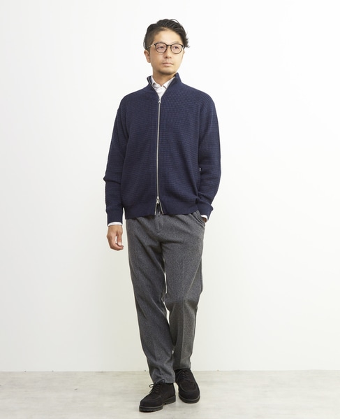 タックリブスタンドZIP / ドライバーズニット 詳細画像 グレー 20