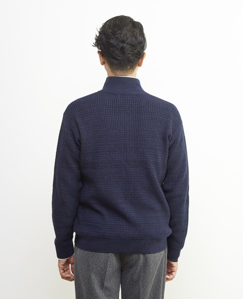 タックリブスタンドZIP / ドライバーズニット 詳細画像 グレー 4