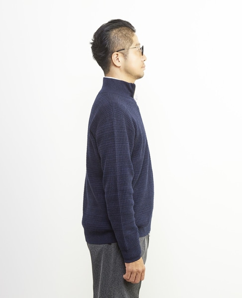 タックリブスタンドZIP / ドライバーズニット 詳細画像 グレー 5