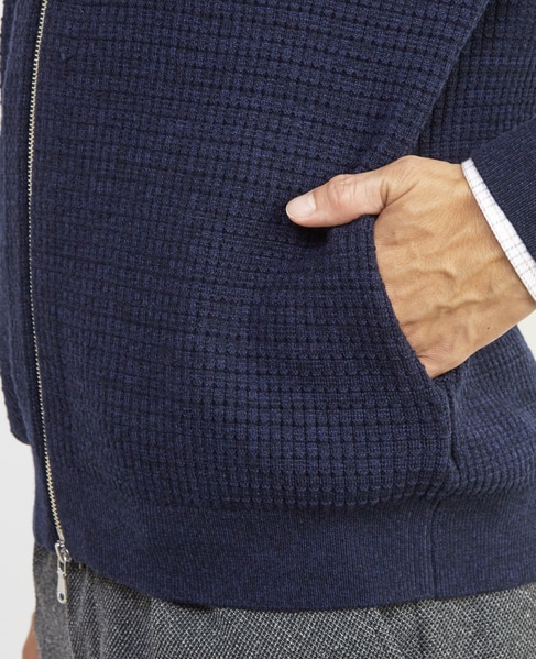 タックリブスタンドZIP / ドライバーズニット 詳細画像 グレー 7