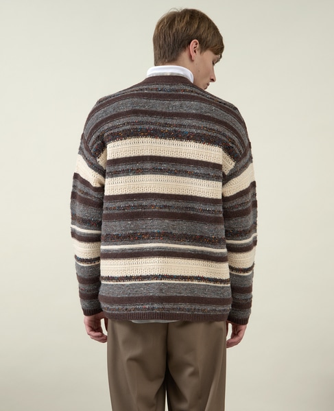 【1978 MEN'S MELROSE】ボーダーカーディガン 1993 詳細画像 ブラウン 5