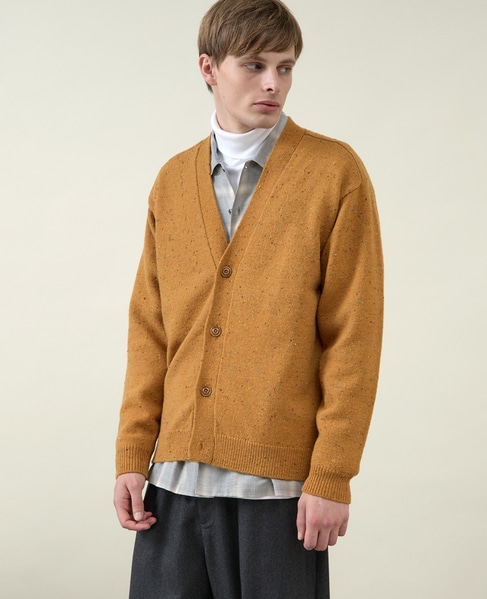 【1978 MEN'S MELROSE】カラーネップカーディガン 詳細画像 マスタード 1