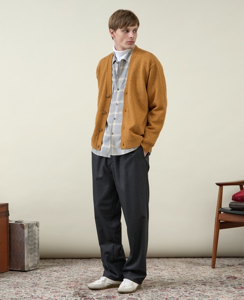 【1978 MEN'S MELROSE】カラーネップカーディガン 詳細画像 マスタード 12