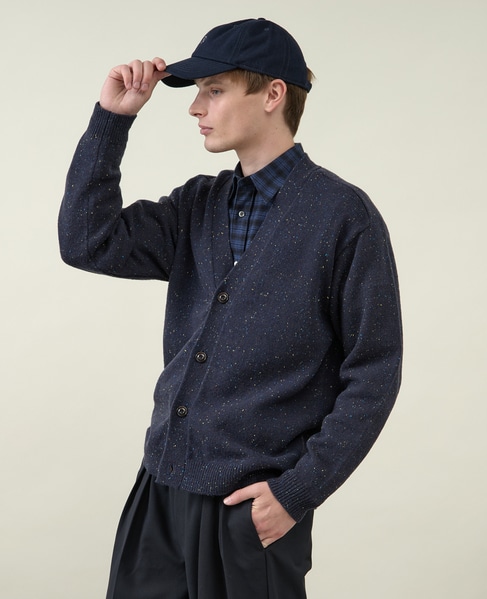 【1978 MEN'S MELROSE】カラーネップカーディガン 詳細画像 マスタード 13