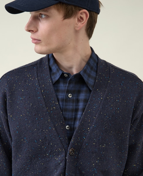 【1978 MEN'S MELROSE】カラーネップカーディガン 詳細画像 マスタード 6