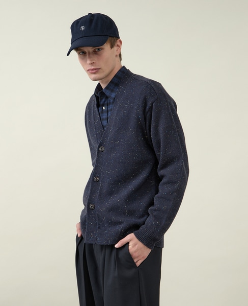 【1978 MEN'S MELROSE】カラーネップカーディガン 詳細画像 ネイビー 1