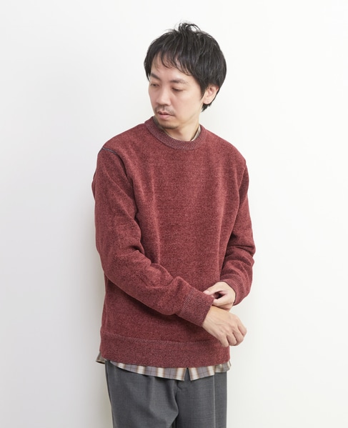 ライトモールクルーネックニット 詳細画像 ブルーグリーン 3