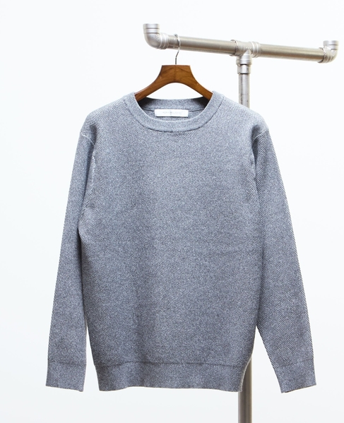 ラムウールライクプレーティングクルーネックニット 詳細画像 アイボリー 14
