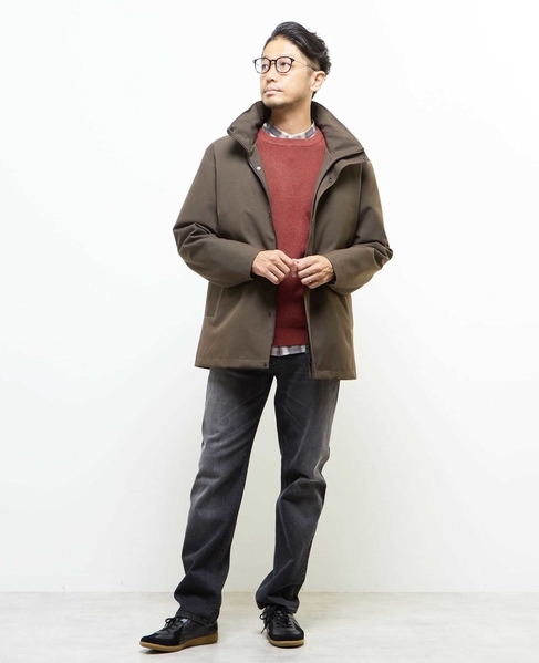 ラムウールライクプレーティングクルーネックニット 詳細画像 アイボリー 26