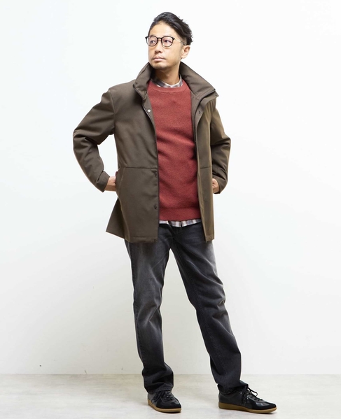 ラムウールライクプレーティングクルーネックニット 詳細画像 アイボリー 27