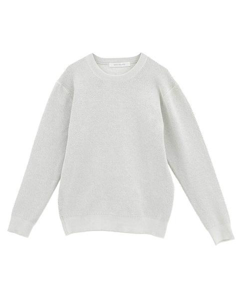 ラムウールライクプレーティングクルーネックニット 詳細画像 アイボリー 8