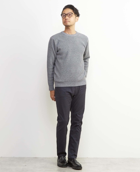 ラムウールライクプレーティングクルーネックニット 詳細画像 レッド 11