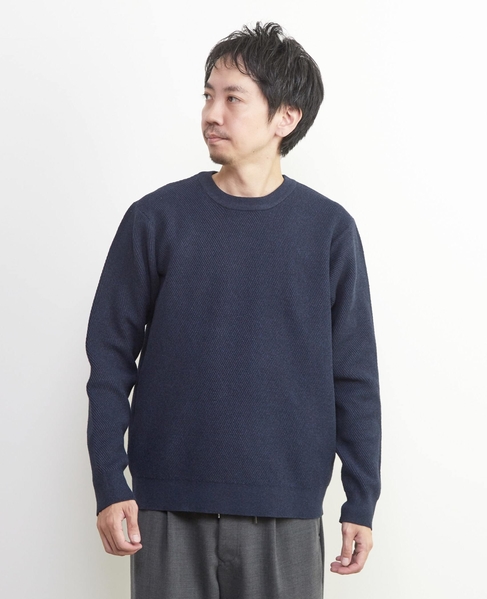 ラムウールライクプレーティングクルーネックニット 詳細画像 レッド 14