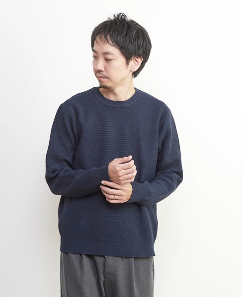 ラムウールライクプレーティングクルーネックニット 詳細画像 レッド 15