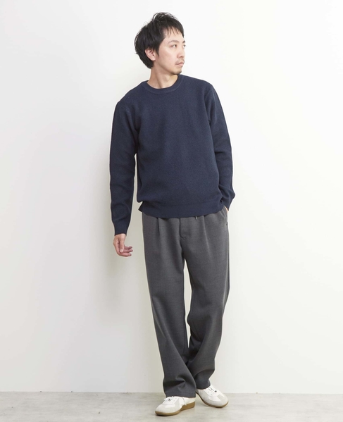 ラムウールライクプレーティングクルーネックニット 詳細画像 レッド 16