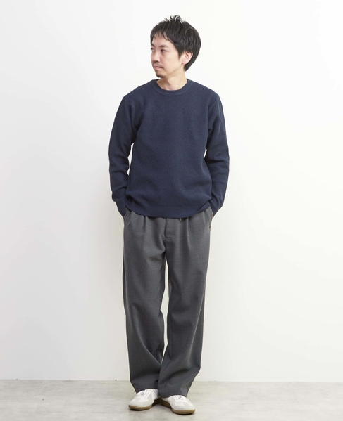 ラムウールライクプレーティングクルーネックニット 詳細画像 レッド 17