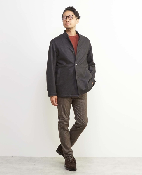 ラムウールライクプレーティングクルーネックニット 詳細画像 レッド 18