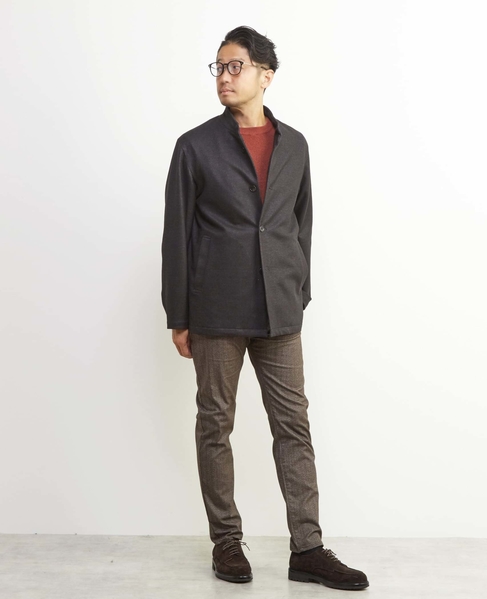 ラムウールライクプレーティングクルーネックニット 詳細画像 レッド 19