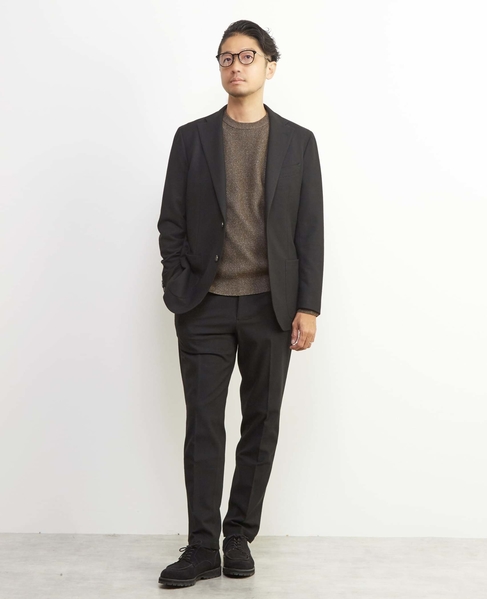 ラムウールライクプレーティングクルーネックニット 詳細画像 レッド 6