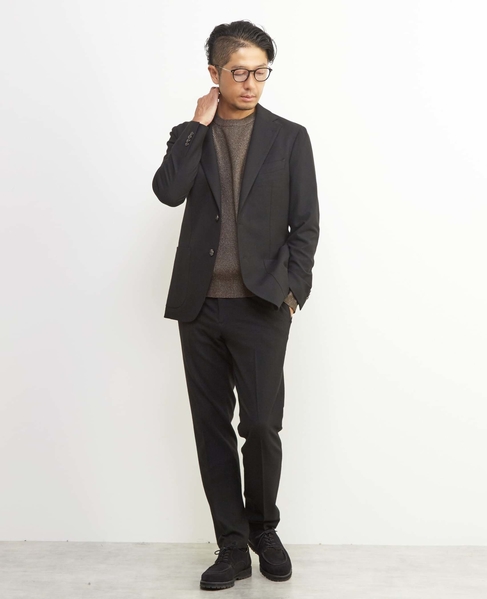 ラムウールライクプレーティングクルーネックニット 詳細画像 レッド 7