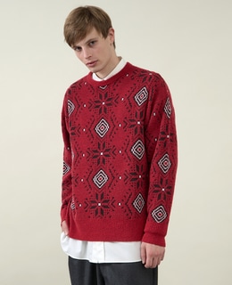 【1978 MEN'S MELROSE】ジャガードセーター 1987